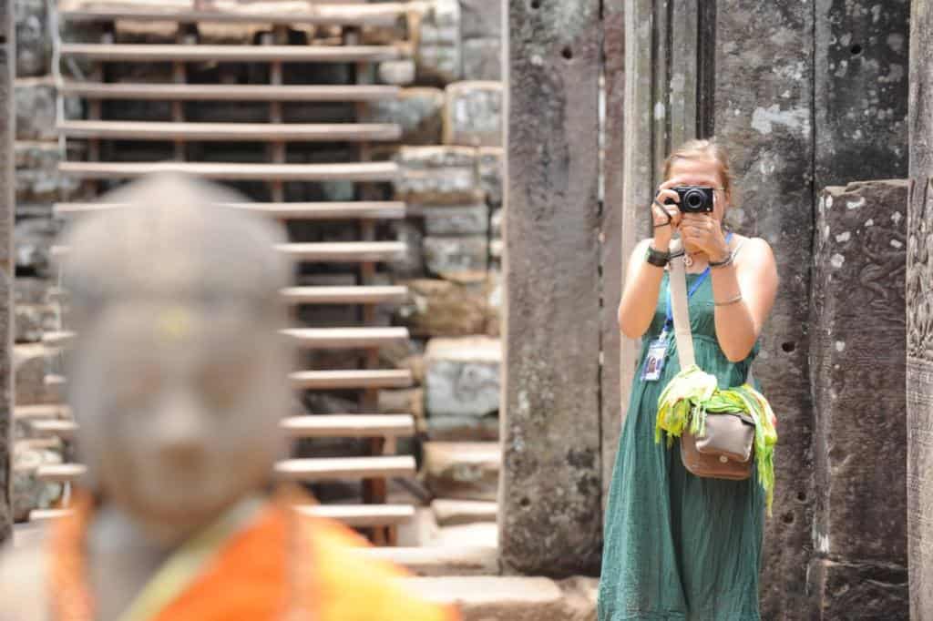 V chráme Bayon v Kambodzi (autor Jozef Magat)