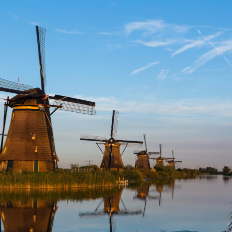 Veterne mlyny, Kinderdijk, Holandsko